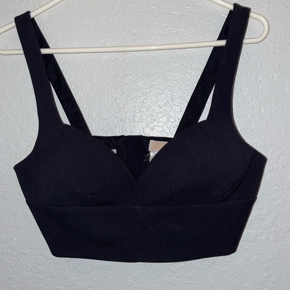 Michael Kors size medium black crop top/nwt!